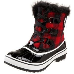 Sorel Women Torino Waterproof Plaid Rubber Boots shoes sz 8.5